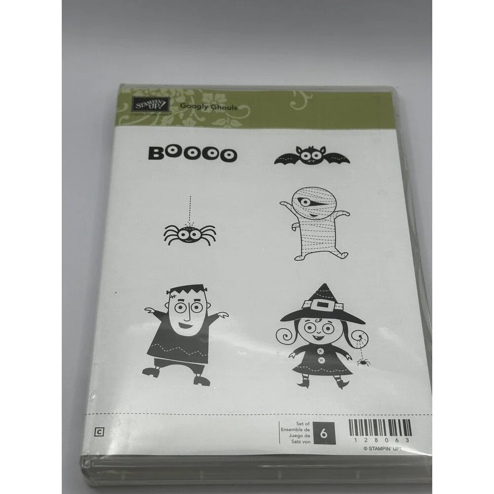 Stampin' Up! Googly Ghouls Rubber Stamp Set Halloween - 6 Pieces